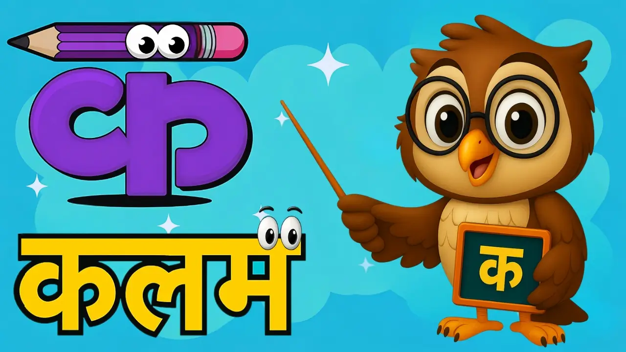 ka kha ga gha for nepali alphabet song image.